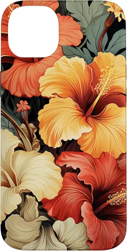 Miniatura 15 de Funda para iPhone 13 Pro Max con diseño tropical hawaiano amarillo rojo hibisco plumeria