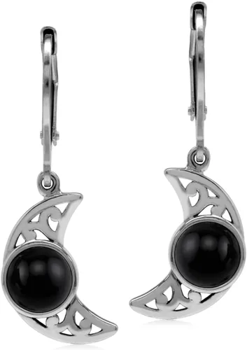 Miniatura 24 de Silvershake Aretes colgantes o colgante o colgante de plata de ley 925 chapada en oro amarillo con dije o colgante con cadena de 18 pulgadas