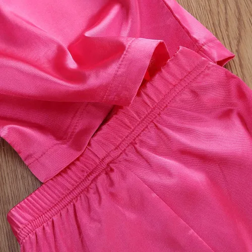 Miniatura 124 de Conjunto de pijama de manga larga con botones para niña pequeña, conjunto de ropa de dormir