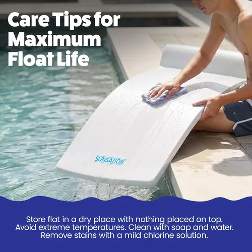 Miniatura 6 de TRC Recreation Sunsation 1.75" Thick Foam Pool Float Lounger, White w/Headrest for Lounging & Sunbathing in Swimming Pools, Beaches & Lakes, 70" x