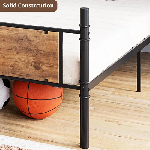 Miniatura 7 de Garvee - Litera industrial de camas individuales con escalera, convertible a 2 camas individuales separadas, litera de metal resistente, escalera