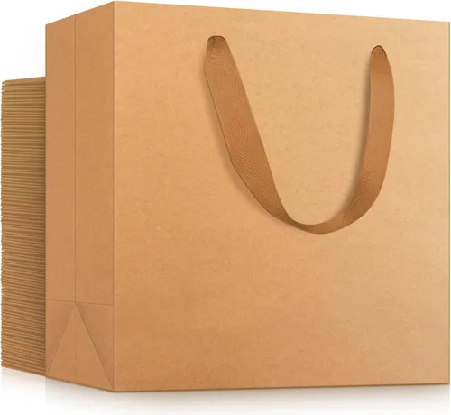 Miniatura 7 de EUSOAR Bolsas de Regalo Grandes Azul Marino, Paquete de 25 - Bolsas de Papel de Compras de 12.5"x4.5"x11" con Asas para Negocios, Manualidades
