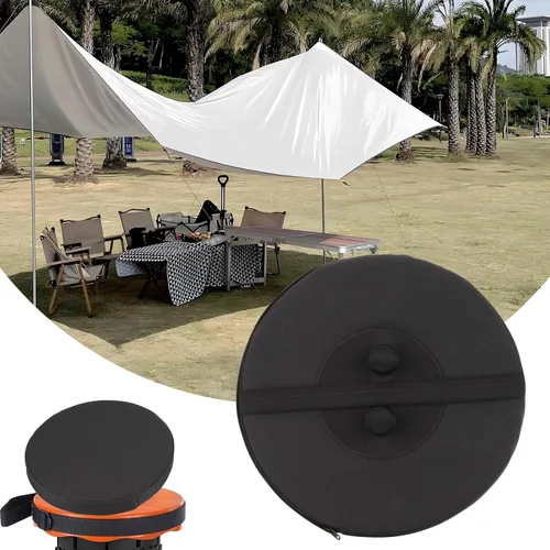 Miniatura 5 de Cojín de Taburete Telescópico con Espuma con Memoria, Almohadillas de Silla de Taburete Plegable Redondo Engrosado, Cojín de Taburete Plegable