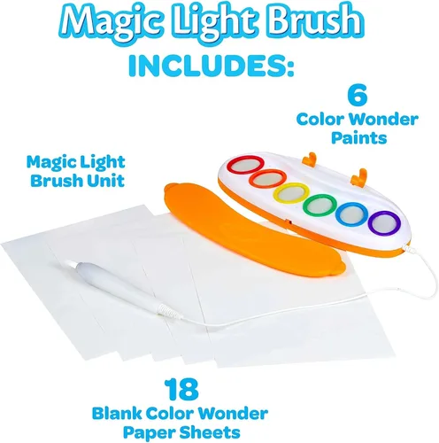 Miniatura 5 de Crayola Color Wonder - Cepillo de luz mágico, estación de pintura sin desorden para niños, juguetes y actividades para niños, regalos de vacaciones