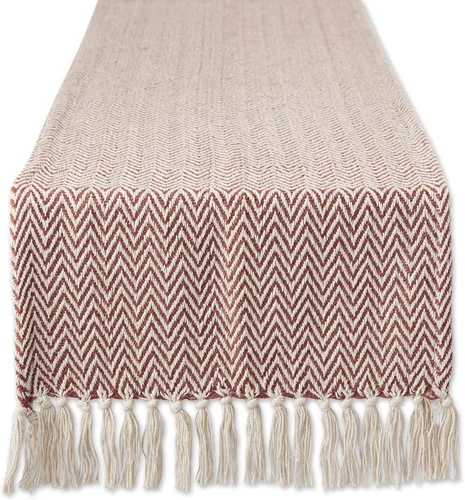 Miniatura 30 de DII Woven Basic - Camino de mesa Chevron de la colección de mesa, 15 x 72 pulgadas, gris
