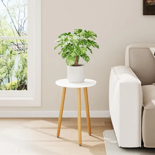 Miniatura 8 de Leaf&lull Soporte negro para plantas pequeñas para plantas grandes, taburete de madera para plantas grandes, soporte alto para plantas para sala