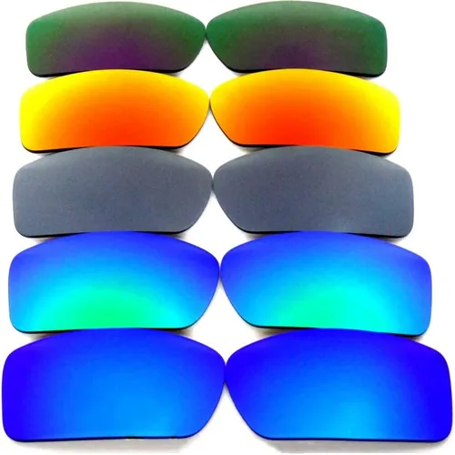 GALAXYLENSE Lentes de repuesto para Oakley Gascan polarizados, color azul, verde, gris, rojo y morado, 5 pares, GRATIS S & H.