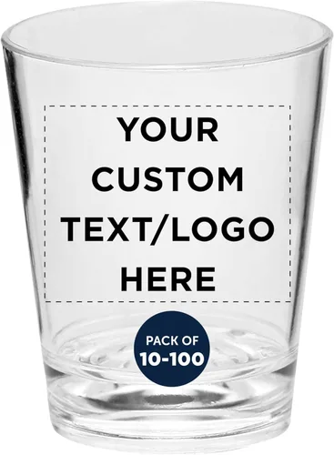Miniatura 13 de DISCOUNT PROMOS Vasos de chupito de plástico translúcido de 1.5 onzas, juego de 10, paquete a granel, acrílico, ideal para bodas, fiestas