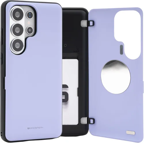 Miniatura 88 de GOOSPERY Funda tipo cartera para Samsung Galaxy S22 Ultra, [tarjetero] parachoques magnético de puerta con cierre automático, cubierta protectora