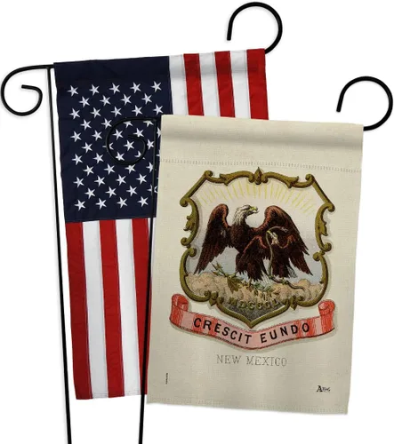 Miniatura 6 de Coat of arms New Mexico Garden Flags 2pcs Pack Americana States USA American Territories Republic Country Particular Area Small Decorative Gift Yard