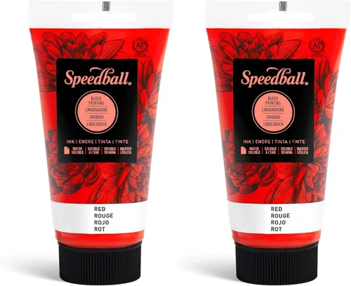 Miniatura 54 de Speedball Tinta de impresión en bloque soluble en agua 3815 – Color intenso con acabado satinado AP no tóxico 8 onzas líquidas, peltre