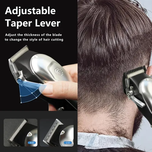 Miniatura 4 de Cortapelos para hombres profesional inalámbrico para uso doméstico y barbero, juego de recortadora recargable para cortar el cabello y aseo