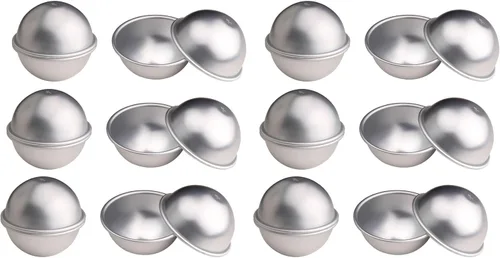 Miniatura 5 de Warmbuy 12 Piezas Moldes de Metal DIY para Bombas de Baño, Juego de 6