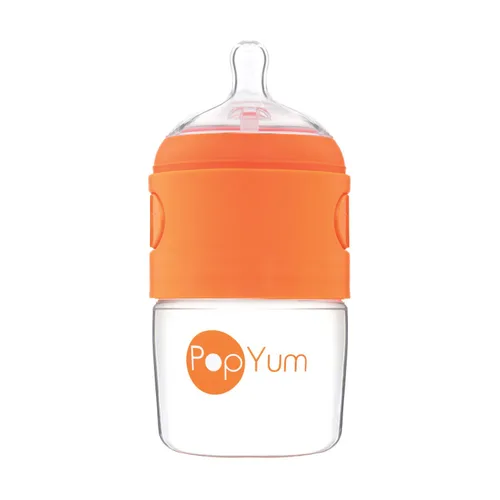 Miniatura 23 de PopYum Biberones de 5 oz de naranja anticólicos para hacer fórmula/mezcla/dispensador, paquete de 2 (con pezones #1) Pezones de flujo lento #1