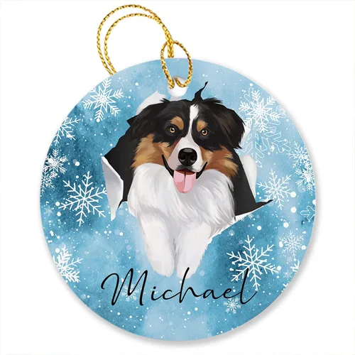 Adornos de pastor australiano, regalos para Navidad, adorno de pastor australiano personalizado, adornos únicos de pastor australiano, vacaciones,