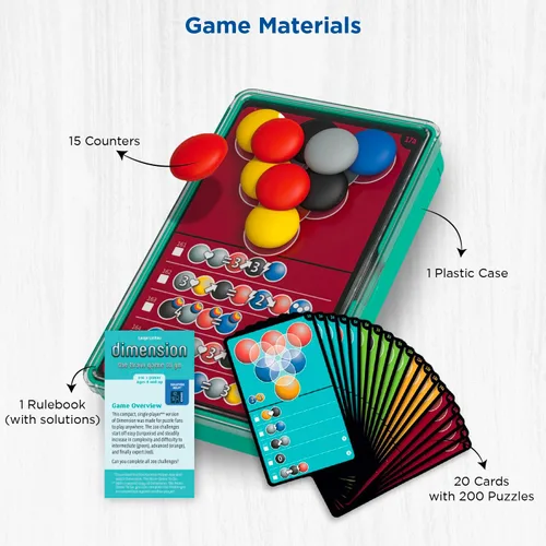 Miniatura 4 de Dimension: The Brain Game to Go - Juego de rompecabezas de apilamiento 3D con 200 desafíos y 4 niveles de dificultad para edades de 8 años