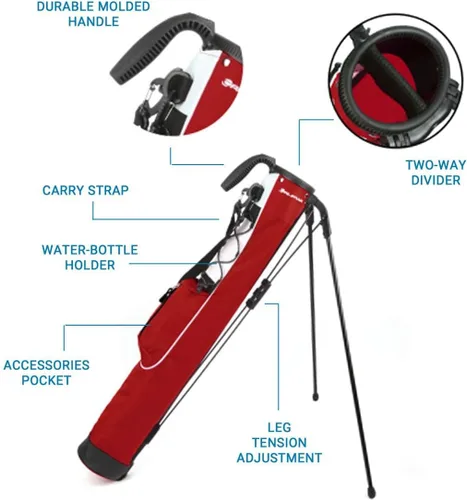 Miniatura 5 de Orlimar Pitch 'n Putt - Bolsa de golf ligera con soporte, diseño de transporte ultraligero, divisor bidireccional, correa para el hombro, bolsa