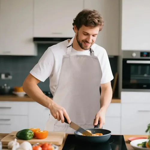 Miniatura 2 de Delantal de cocina para mujeres y hombres con bolsillos, delantales de arte de chef para cocinar, pintura, cerámica, cerámica