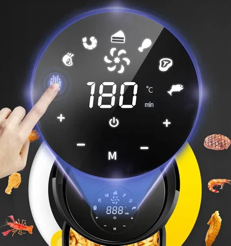 Miniatura 5 de Horno freidora de aire, pantalla digital de 5.4 cuartos de galón, preajustes de cocción con 7 ajustes preestablecidos táctiles, cocción en horno