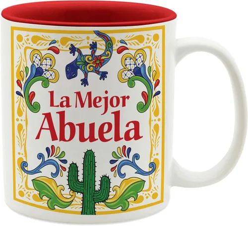 Miniatura 2 de E.H.G. - Taza La Mejor Abuela Gifts de alta calidad, cerámica duradera de 12 onzas, acabado esmaltado rojo, 3 x 3.75 x 5 pulgadas, regalos únicos