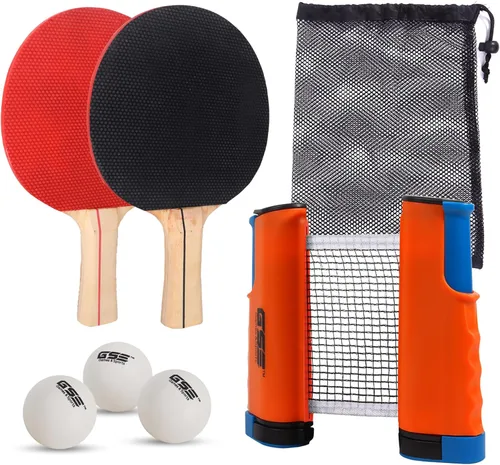 Miniatura 12 de GSE Games & Sports Expert - Red y postes de tenis de mesa retráctil Red de repuesto ajustable de Ping Pong (4 colores) Adjustable