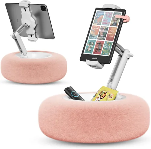 Miniatura 8 de SupeDesk - Almohada para tablet para cama, soporte ajustable para tableta con cuenco desmontable para aperitivos, soporte para teléfono para cama