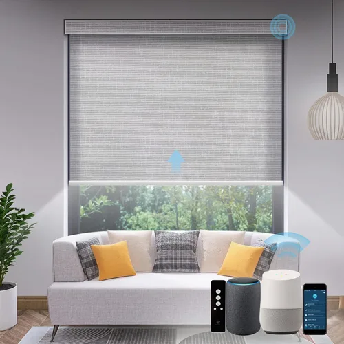 Miniatura 28 de SmartWings Persianas Motorizadas con Filtro de Luz, Compatible con Matter Thread Homekit Z-Wave Alexa Google, Persianas con 70% de Opacidad Safari