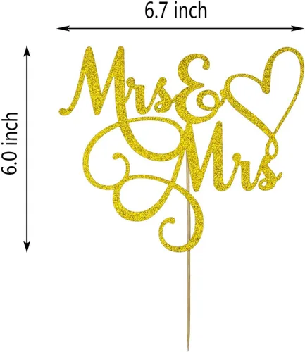 Miniatura 4 de Decoración para tartas de la señora y la señora, decoración para tartas de boda y aniversario, homosexuales y lesbianas, unión matrimonial LGBT