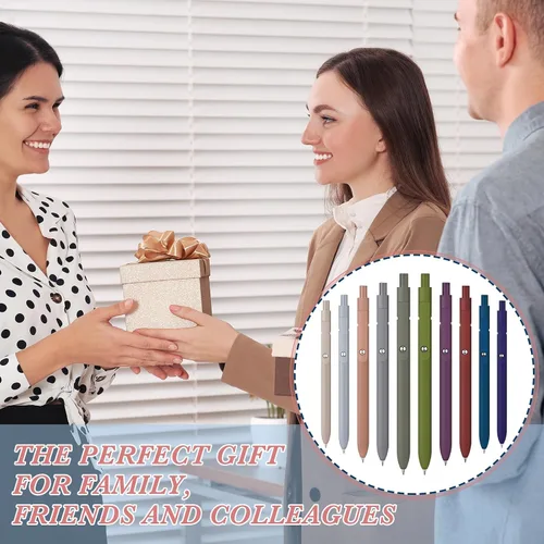 Miniatura 5 de Epakh 20 bolígrafos de tinta de gel, color negro, retráctil, escritura suave, bonito diseño, adecuado para tomar notas, dibujar, álbumes
