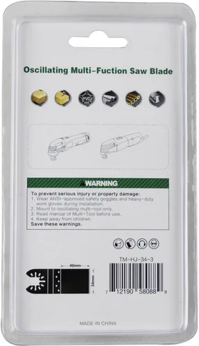 Miniatura 8 de 3 hojas de sierra oscilantes de liberación rápida de dientes de carburo oscilantes para Fein Multimaster, Porter Cable, Black&Decker, Bosch