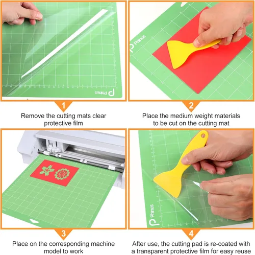Miniatura 6 de Paquete de 3 alfombrillas de agarre estándar de 12 x 12 pulgadas, alfombrillas de corte reutilizables para manualidades, alfombrillas de corte