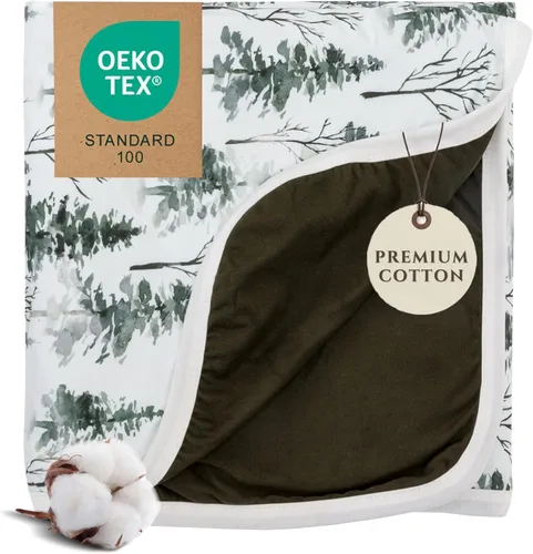 Miniatura 16 de Pobibaby Manta de bebé de alta calidad para niños, colcha de algodón suave y elástico para bebé, manta de cuna de 3 capas y mantas para niños