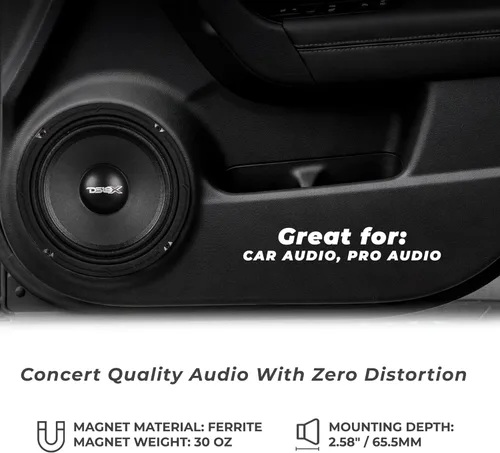 Miniatura 3 de DS18 PRO-X6M - Altavoz de 6.5 pulgadas, rango medio, bala de aluminio roja, 500 W máximo, 250 W RMS, 4 ohmios, altavoces de puerta de audio de alta