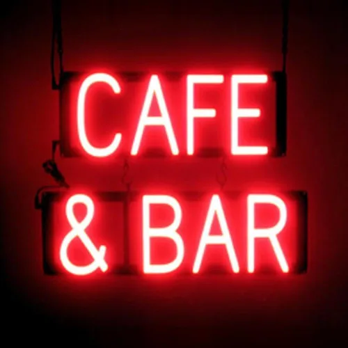 Miniatura 49 de SpellBrite Letrero WI-FI Letrero relacionado con café con aspecto de neón, fuente de luz LED azul 15.4 x 6.3 pulgadas