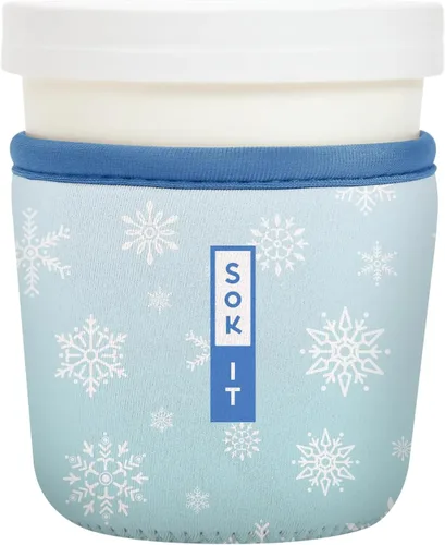Miniatura 31 de Sok It IceCreamSok - Funda de neopreno aislada (flores abstractas, pintas de helado cónicas)