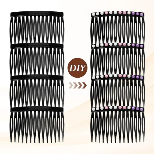 Miniatura 6 de cobee Peine francés para el cabello, 12 unidades, peine lateral francés, peines decorativos para el cabello, pinzas para el cabello para mujeres