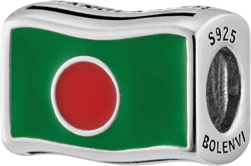 Banderas Viaje País 925 Plata Esterlina Charm Bead Para Pandora Y Similar Charm Pulseras o Collares