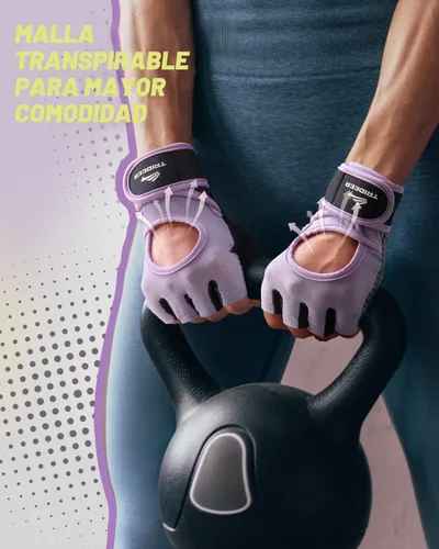 Miniatura 5 de Trideer Guantes de levantamiento de pesas para mujeres y hombres con soporte de muñeca, guantes de entrenamiento para mujer, protección completa