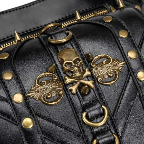 Miniatura 6 de Rebajas Cyber Monday Ofertas Venta Steampunk Riñonera Bolso para cintura Moda Gótico Hombro Bandolera Bandolera Muslo Pierna Capucha Bolsa de Viaje