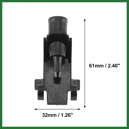 Miniatura 6 de Motoforti Boquilla de limpiaparabrisas delantero para Honda Pilot, paquete de 2 unidades, color negro de larga duración