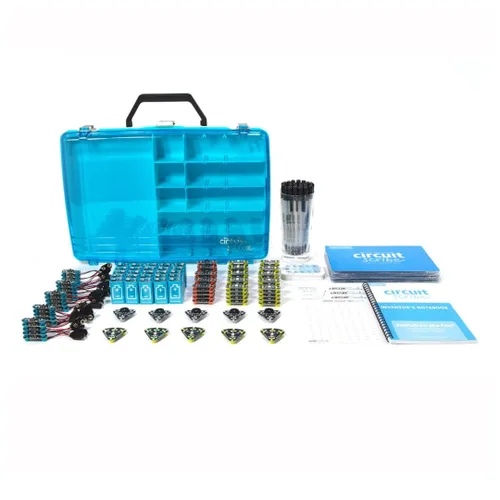 Circuit Scribe Paquete completo de aula | 30 bolígrafos de tinta conductora, 110 módulos | Regalo perfecto para futuros inventores | Educación de