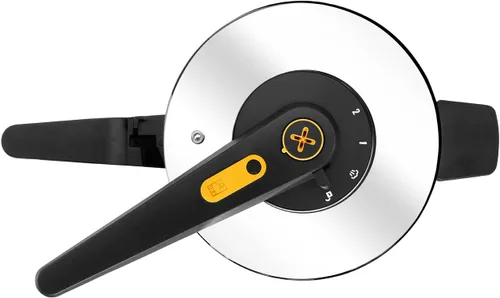 Miniatura 2 de BRA Excelente olla a presión rápida con apertura fácil de 4 litros, hecha de acero inoxidable 18/10, con 2 programas de cocción y sistema de bloqueo