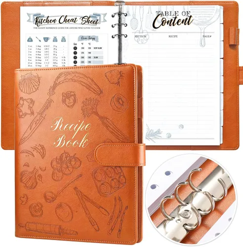 Miniatura 13 de molekaus Libro de Recetas, Libro de Recetas en Blanco para Escribir tus Propias Recetas, Cuaderno de Recetas para Cocina Familiar, Tapa Dura Verde