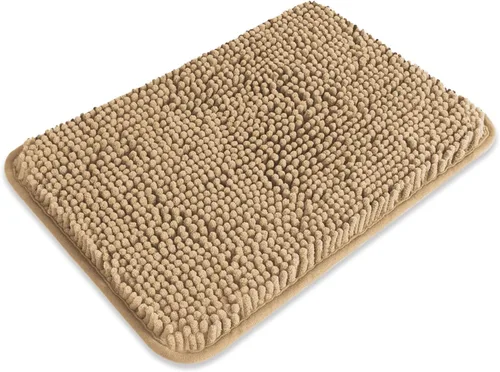 Miniatura 649 de Alfombra de baño pequeña de 12 x 18 pulgadas, lavable y absorbente, antideslizante, alfombra de baño de felpilla gruesa y suave para baño, ducha