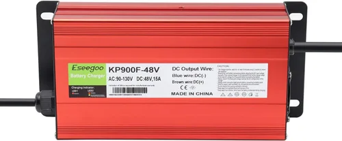 Miniatura 4 de 15 AMP Compatible con cargador de batería Club Car para carros de golf de 48 voltios con enchufe redondo de 3 pines