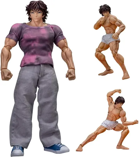 Miniatura 10 de QAHEART 2 figuras de acción de Hanma Yujiro, figura de anime, modelo de estatua de Yujiro, articulaciones, figuras de manga de dibujos animados
