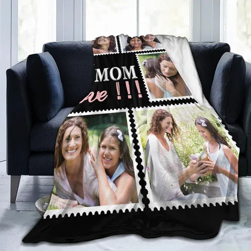 Miniatura 28 de JCETUNO Regalos personalizados de San Valentín para él y ella, mantas personalizadas con foto, mantas de fotos personalizadas, mantas de fotos