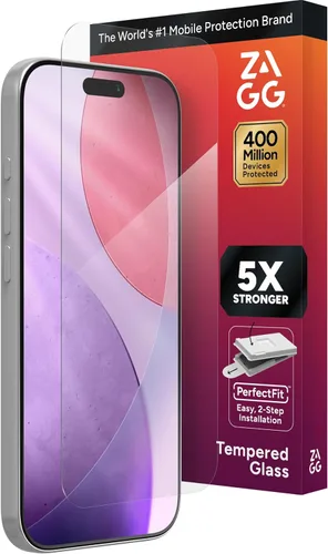 Miniatura 62 de ZAGG Glass Elite - Protector de pantalla para iPhone 16 Pro, 5 veces más fuerte, bordes reforzados, vidrio templado ultra fuerte, resistente a