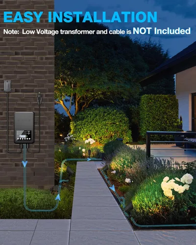 Miniatura 4 de SUNVIE Iluminación de paisaje de bajo voltaje de 6 W, luces LED de paisajismo, iluminación blanca cálida de bajo voltaje, focos de paisaje