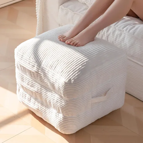 HIGOGOGO Puf otomano de relleno cuadrado moderno relleno de espuma pufs de 20 x 18 pulgadas, otomanos modulares separados en cojines de suelo para